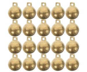 Hohopeti 20pcs Tiger Head Copper Bells Loud Rust Resistant Multi-use Small Bells for Pet Collar Decoration and Crafting with Golden High-class Copper Material