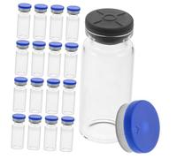 Hohopeti 20pcs Transparent Glass Vials High-pressure Resistant Sample Bottles for Essential Oils Cosmetic Use with Smooth Bottleneck Easy Refill
