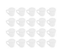 Hohopeti 20pcs White Miniature Coffee Mugs Dollhouse Accessories Mini Tea Cups Tiny Milk Cups for Dollhouse Decor and DIY Miniature Scenes