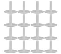 Hohopeti 20pcs White Plastic Duck Plug Mount with Non-slip Rubber Fixer and Hook-and-loop Strip for Car Dashboard Decoration and Bath Display Holder
