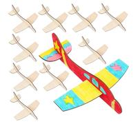 Hohopeti 20pcs Wooden Airplane Model Kit for DIY Craft Hand-eye Coordination Training Painting and Assembly Project Educational Plane Building for Classroom Parties and Family Activities