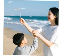 Hohopeti 20Pcs Wooden Bamboo Flying Outdoor Recreation Hand Rubbing Flyers Rotatable Interactive for Adults Multiplayer Fun