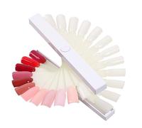 Hohopeti 24-color Spiral Nail Polish Display Stand Sector Umbrella-shaped Nail Art Practice Tips Board for Salon and Craft Fair Use