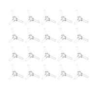 Hohopeti 24pcs 140mm Three-Fork Lampshade Spring Adapter Clips Metal Bulb Holder Replacement for DIY Pendant Lanterns and Flush Mount Light Fixtures