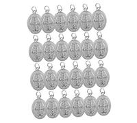 Hohopeti 24pcs DIY Bible Metal Pendants Smooth Polished Surface Bright Plated Charms Craft Making Accessories for Jewelry and Necklace Crafting