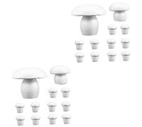 Hohopeti 24pcs DIY Unfinished Mushroom Craft Unpainted Foam Mushrooms for Boys and Girls Creative
