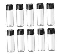 Hohopeti 24Pcs Glass Essential Oil Sample Bottles Travel Vials with Black Seal Reusable Cosmetic Dispensers for Perfume Serum and Toiletries