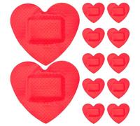 Hohopeti 24Pcs Heart-Shaped Adhesive Wound Bandages Portable Breathable PE Material Wound Patches for Bleeding Protection and Infection Prevention