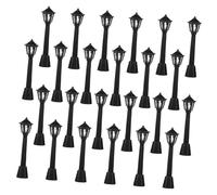 Hohopeti 24pcs Miniature Street Post Lights Simulated Nighttime Ambiance for DIY Crafts Dollhouse Garden Model Railway Architectural Layouts Realistic Micro Landscape Lamp Posts