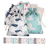 Hohopeti 24pcs Small Jute Drawstring Bags Fabric Pouches for Jewelry Candy Party Favors Wedding Storage Craft Organizers