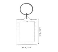 Hohopeti 25pcs DIY Plastic Picture Frame Keyrings Set with Rectangular, Square, Oval, Heart, round Shapes, Photo Insert Key Pendants for Keychain Crafting