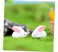 Hohopeti 25pcs Mini Resin Rabbit Sculpture Cute Bunny Figurines for Micro Landscape Animal Ornaments Vivid Miniature Rabbit Statues for Moss Garden Decor