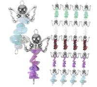 Hohopeti 25Pcs Mixed Color Angel Charm Pendants Smooth Polished DIY Jewelry Making Charms for Earrings Necklaces Bracelets Craft Supplies