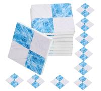 Hohopeti 27Pcs Miniature Wooden Flooring Tiles Blue White Ceramic Pattern for Dollhouse Decoration 1/12 Scale Mini House Flooring Accessories Room Décor