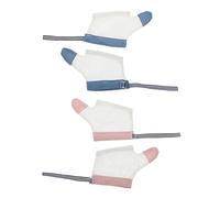 Hohopeti 2pairs Teething Eat Mittens Months Fingerless Gloves Thumb Guard for Thumb Sucking Prevention Stop Sucking Gloves Hand Corrector Boy Girl Finger Corrector