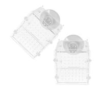 Hohopeti 2pcs Acrylic Fish Breeding Box with Suction Cup Lightweight Isolation Divider for Aquarium Hatchery Incubator Safe Fish and Shrimp Breeding Separator for Clownfish Guppy Betta