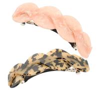 Hohopeti 2pcs Acrylic Hair Clips for Women, Fashion Bowknot Duckbill Clips with Comfortable Wearing and Strong Hold, Hair Accessories for Birthday and Dating