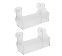 Hohopeti 2pcs Acrylic Suction Cup Drinks Holder for Fridge Door with Stable Suction Cup and Space-Saving Design, Beverage Organizer Rack for Store and Home Refrigerator