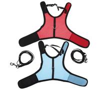 Hohopeti 2PCS Adjustable Bunny Vest Harness with Breathable Mesh and Strong Leash for Outdoor Walks and Training for Rabbits Guinea Pigs and Ferrets Comfortable Vest Design with