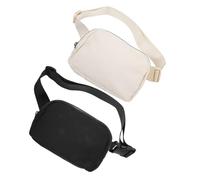 Hohopeti 2Pcs Adjustable Waist Pack Fanny Bags for Women Men Mini Belt Bags with Thickened Buckle and Smooth Zipper Lightweight Travel and Hiking Running Pouches for Keys Wallet Passport