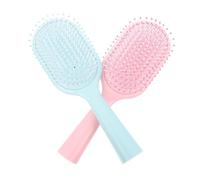 Hohopeti 2Pcs Airbag Hair Combs for Ergonomic Detangling Brushes with Comfortable Grip Smooth Rounded Teeth for Scalp Massage and Styling Pink and Light Blue