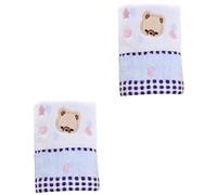 Hohopeti 2pcs Bath Cotton Towel Cartoon Pattern for Small Faces for Boys and Girls Bath Washcloth Alternative for Newborns and Toddlers