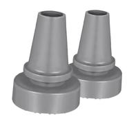 Hohopeti 2pcs Cane Tips Non-Slip Rubber Replacement Pads for Crutches and Walking Sticks Reinforced Design with Metal Washers Stable Support for Adults Indoors and Outdoors Gray