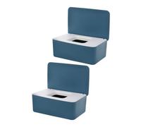 Hohopeti 2pcs Capacity Wipes Dispenser Case Refillable Wipe Box Travel Tissue Cover