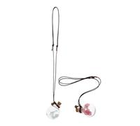 Hohopeti 2pcs Car Glass Perfume Bottle Hanging Pendant Set Hydrangea Design, Empty Essential Oil Diffuser Bottles for Auto Air Freshener, Light Blue and Light Pink