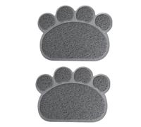 Hohopeti 2Pcs Cat Food Mat Non Slip PVC Pet Feeding Mat for Cats and Dogs Easy to Floors From Spills and Mess for Pet Owners