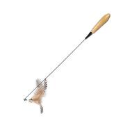 Hohopeti 2pcs Cat Teaser Interesting Cat Kitten Teaser Cat Accessory Self Play Cat Toys Kitten Supply Indoor Cat Cat Teasing Stick Fishing Pole Cat Pretend Toys Khaki Wood