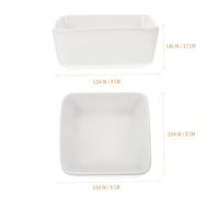 Hohopeti 2Pcs Ceramic Pet Feeding Bowls Small Animals Food Dish Bite-resist Hamster Feeder Smooth Surface Mini Bowls for Hamsters Chinchillas