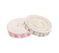 Hohopeti 2pcs Cotton Christmas Ribbon Soft Holiday Stocking Snowflake Snowman Patterns for Festive Tree Wreath Decorations and Gift for for for for for for Wrapping