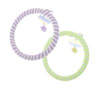 Hohopeti 2pcs Cotton Rope Bird Swing Ladder for Parrots and Budgies Climbing Perches with Cloud Charms Chew Friendly Hangable Stand for Muscle Development and Exploration in Birdcages