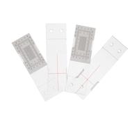 Hohopeti 2pcs Crack Width Gauge Meter Measuring Tool Acrylic Crack Gauge Ruler Portable High Precision Measurement for Measuring Gaps Bridges Foundations