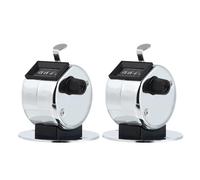 Hohopeti 2pcs Digit Tally Counter Manual Counting Number Counter Silver