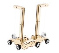 Hohopeti 2pcs DIY Gravitational Car Educational Science Learning Kit for Wooden Experimental Model for Stem Exploration Enhances Creativity and Cognitive Skills Suitable for Random Color