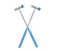 Hohopeti 2pcs Double-end Practical Building Game Hammer Accessory for Iron and Rubber Material Comfortable Grip Assembly Tool to Hand-Eye Coordination and Dexterity with Blue Handle and