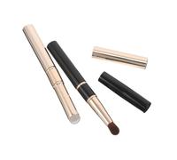 Hohopeti 2pcs Double-ended Silicone Lip Brush with Cap for Precise Lipstick Application and Blending Soft Skin-friendly Makeup Applicator for Sensitive Lips Reusable Portable Cosmetic Tool