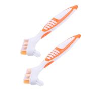 Hohopeti 2pcs Double-sided Turtle Shell Cleaning Brush for Aquatic and Tortoise Turtles Plastic Dirt and Mud Remover with Non-slip Handle for Home Use