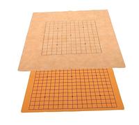 Hohopeti 2pcs Dual Sided Foldable Gobang Chess Board Lightweight PU Leather Simple Chessboards with Stable Design Portable and Convenient for Travel and Home Games Random Color