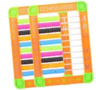 Hohopeti 2pcs Educational Plastic Abacus Counting Bright Colors Lightweight Portable Early Learning Math Tool for Boys and Preschool Arithmetic Aid Random Color