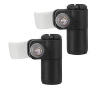 Hohopeti 2pcs External Flip Lock Clamp Trekking Pole Lock Parts Quick Flip Clamp Mechanism High Strength Plastic White Spare for Hiking Backpacking Walking Stick