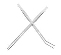 Hohopeti 2PCS Extra Long Aquarium Tweezers with Straight and Curved Heavy-duty Feeding Tongs for Reptiles Fish Care in Terrariums and Containers