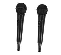 Hohopeti 2pcs Fake Microphone Prop Portable Plastic Mics for Role Play Stage Performance Interactive Social Skills Development for Boys