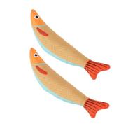 Hohopeti 2pcs Fish Shape Cat Toy Cat Teething Toy Interesting Catnip Toy Simulated Cat Fish Biting Plaything
