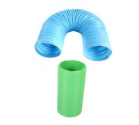 Hohopeti 2pcs Foldable Hamster Tunnel for Small Animals Hideout Tube for Ferrets and Rodents Space-saving Pet Activity Tunnel Providing Privacy and Exercise Blue and Green