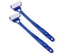 Hohopeti 2pcs Folding Back Lotion Applicator Long Handle Roller for Hard-to-Reach Areas, Blue Body Cream Spreader for Men and Women, Sunscreen and Tanning Applicator