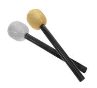 Hohopeti 2pcs Glittered Fake Microphone for Halloween Party Decoration Lightweight Portable Stage Prop for Pretend Play and Group Performances Fun Music Costume Accessory