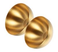 Hohopeti 2Pcs Gold Stainless Steel Single-Layer Multi-Function Bowls Smooth Rim Salad and Fruit Bowls for Home Restaurant Bar Easy to Clean Rice Holder